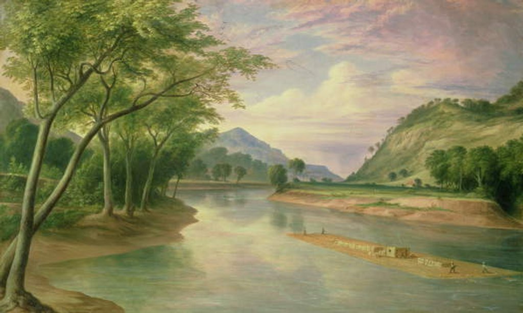 Detail of Ohio River near Marietta, 1855 by Henry Cheever Pratt