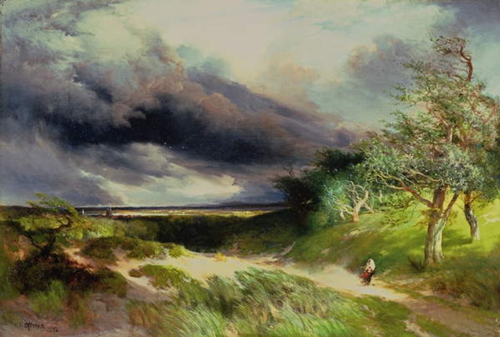 Detail of East Hampton, Long Island, Sand Dunes, 1892 by Thomas Moran