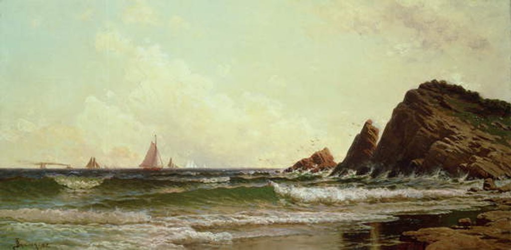 Detail of Cliffs at Cape Elizabeth, Portland Harbour, Maine, 1882 by Alfred Thompson Bricher
