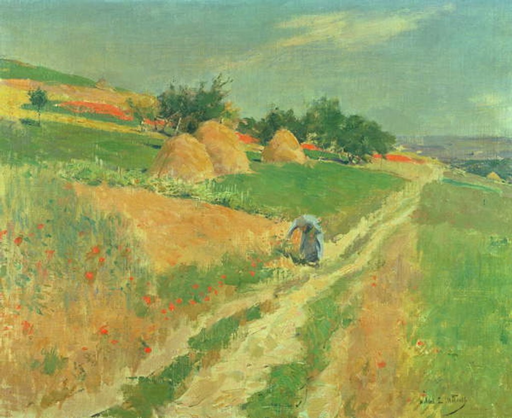 Detail of Picking Wild Flowers by Willard Leroy Metcalf