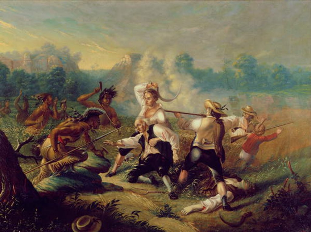 Detail of Massacre at Wyoming Valley by Charles Weimar