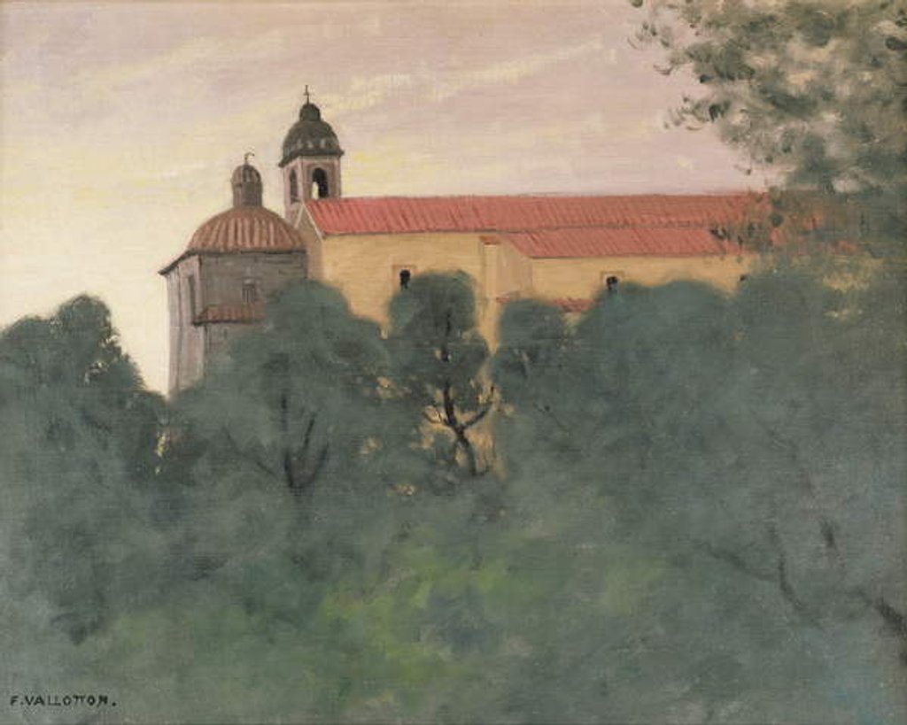 Detail of Landscape at Perouse by Felix Edouard Vallotton