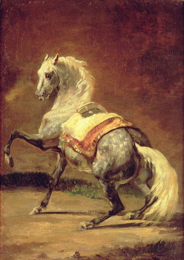 Detail of Dappled Grey Horse by Theodore Gericault