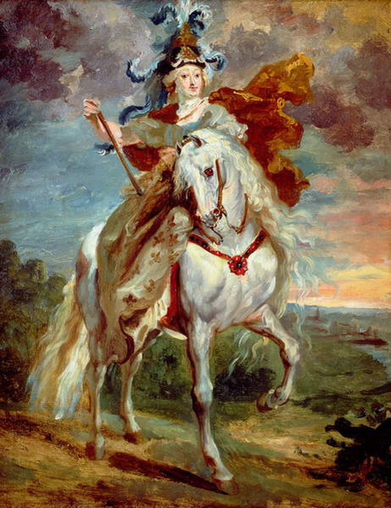 Detail of Marie de Medicis at Pont-de-Ce by Theodore Gericault