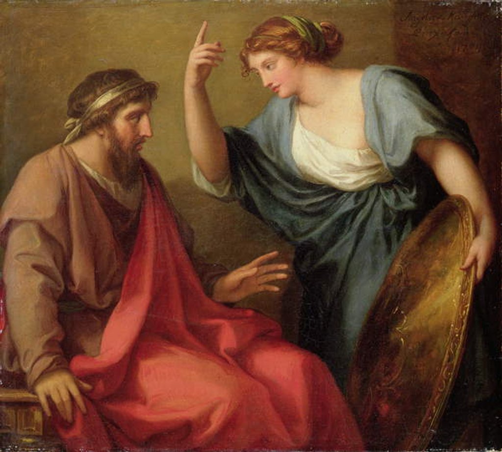 Detail of Egeria Handing Numa Pompilius His Shield, 1794 by Angelica Kauffman