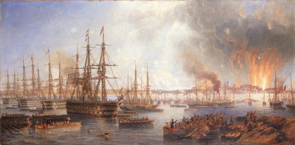 Detail of The Bombardment of Sveaborg, 5th August 1855, 1856 by John Wilson Carmichael