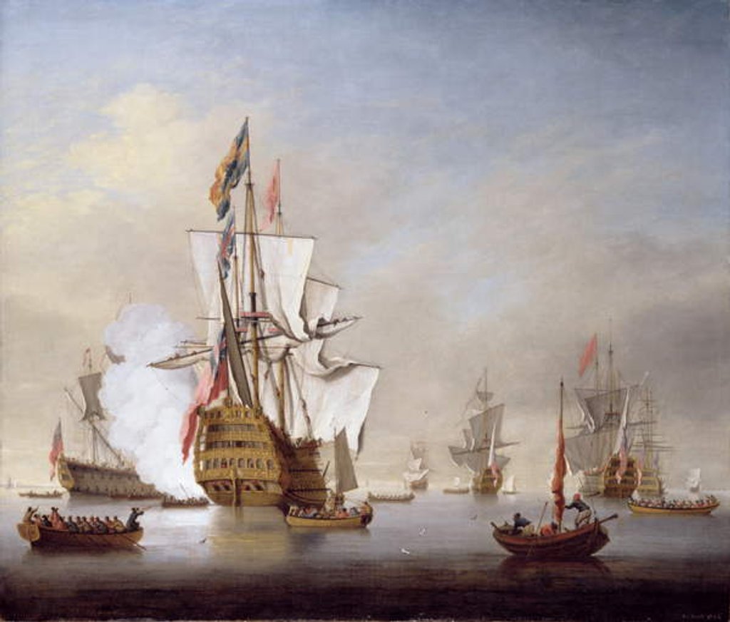 Detail of A First Rate by Samuel Scott