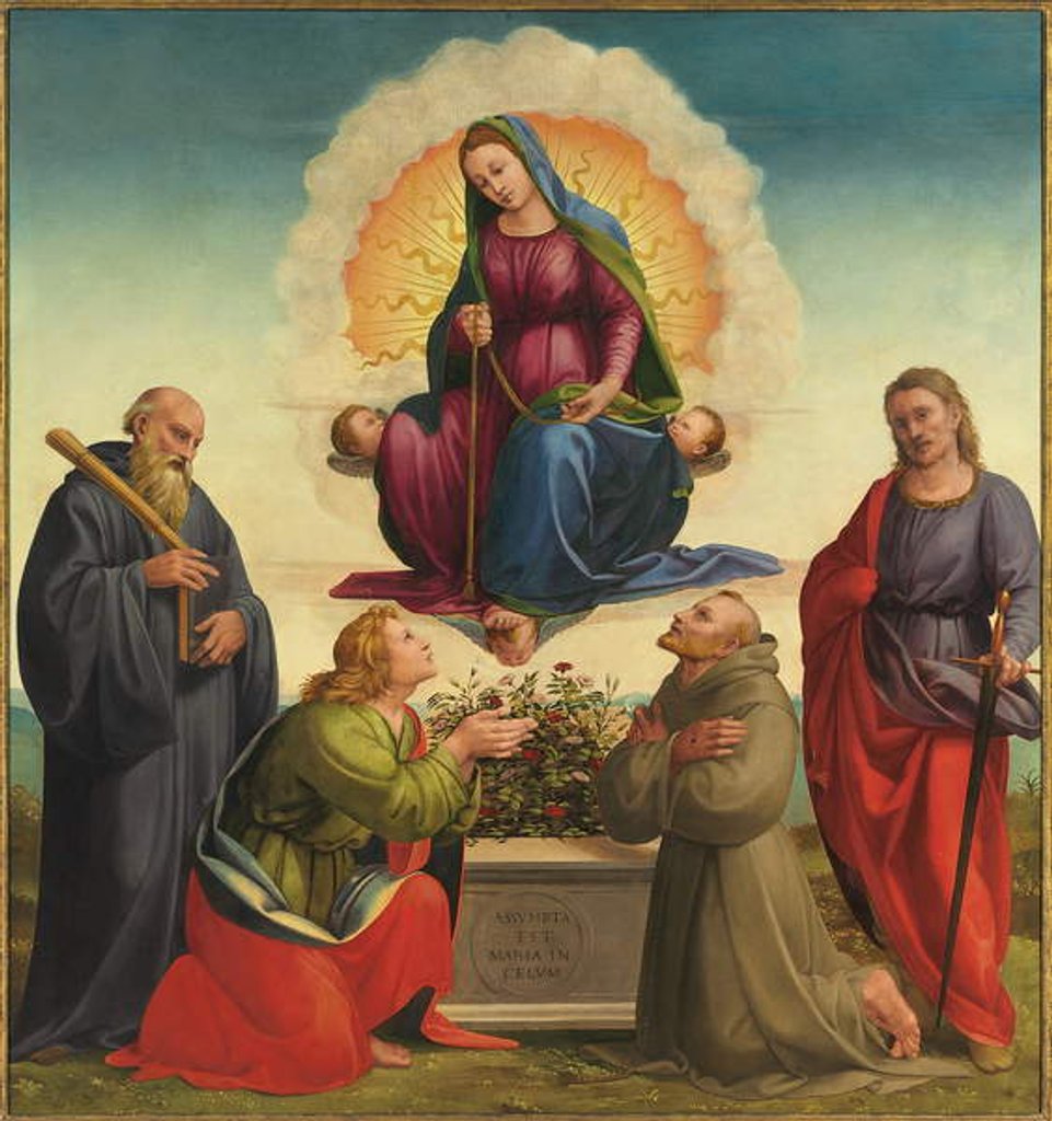 Detail of Madonna delle Cintola with Saints Benedict, Thomas, Francis and Julian by Francesco Granacci
