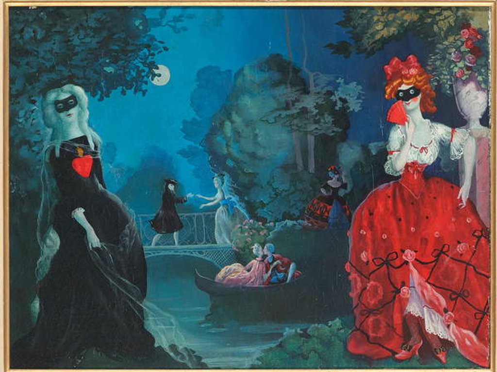 Detail of Moonlight Masquerade by Konstantin Andreevic Somov