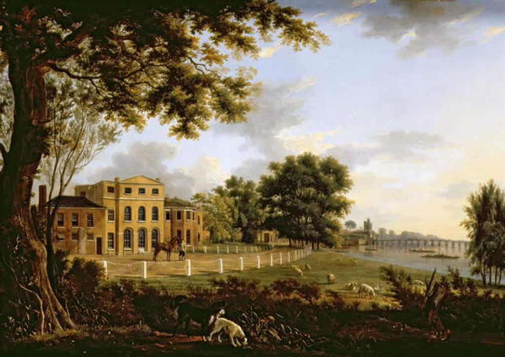Detail of View of Chelsea Farm with the Thames and Battersea Bridge, 1790 by Hendrik Frans de Cort