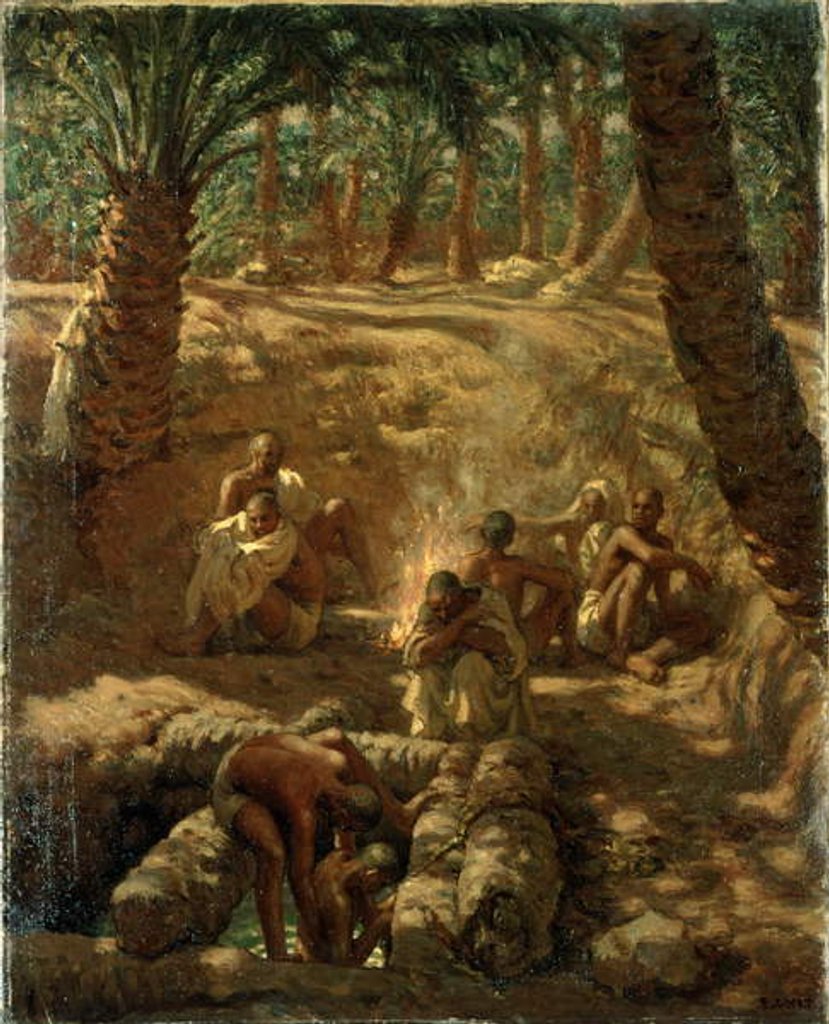Detail of Berbers at an Oasis Well by Alphonse Etienne Dinet