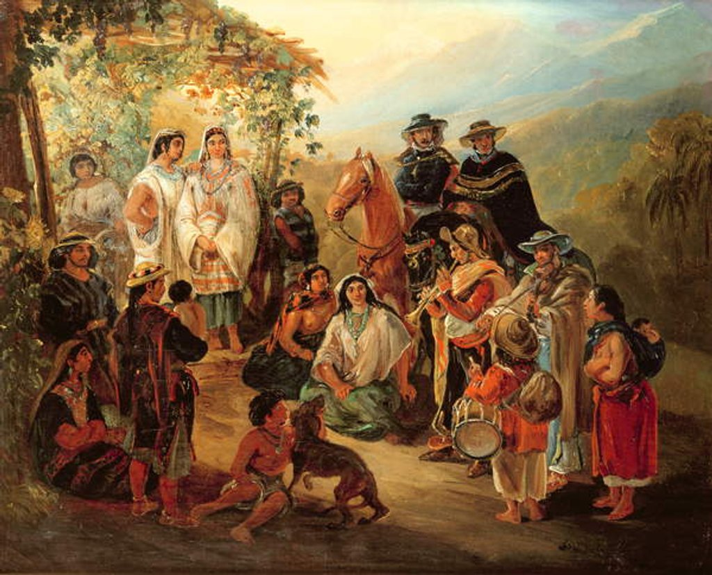 Detail of Regional Costumes, 1850 by Johann Moritz Rugendas