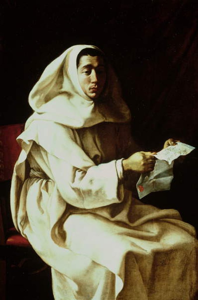 Detail of Portrait of a Monk of the Pueroni Family by Luigi (c.1605-c.1654) Miradori