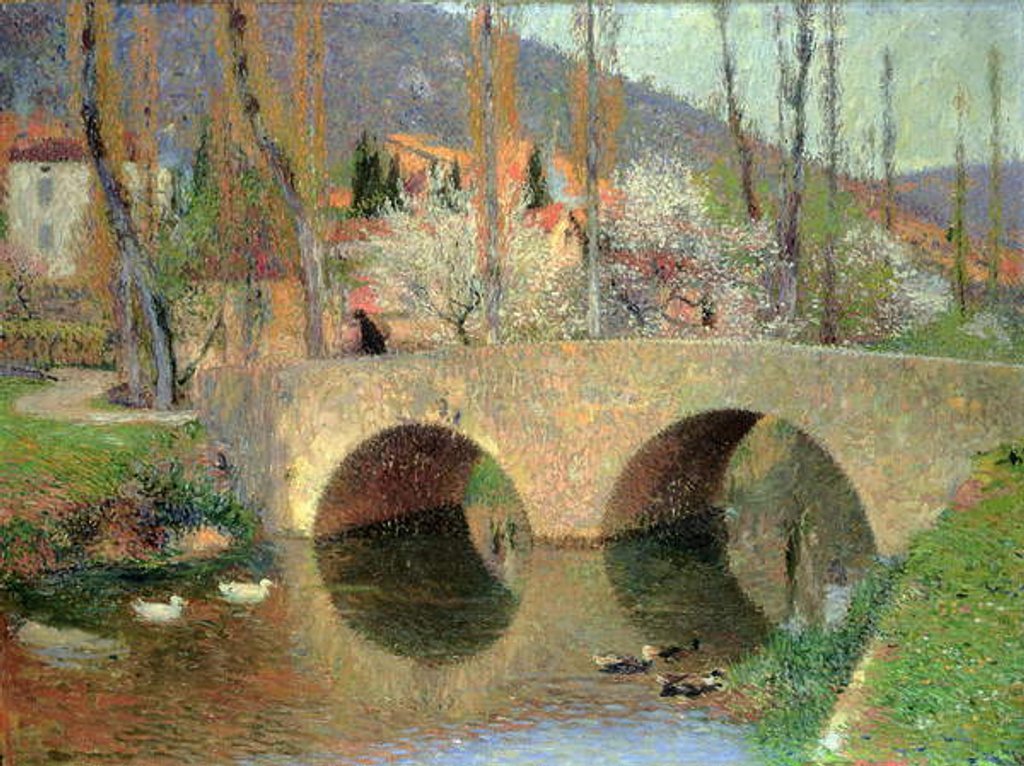 Detail of The Bridge at Labastide du Vert in Spring, 1911 by Henri Jean Guillaume Martin
