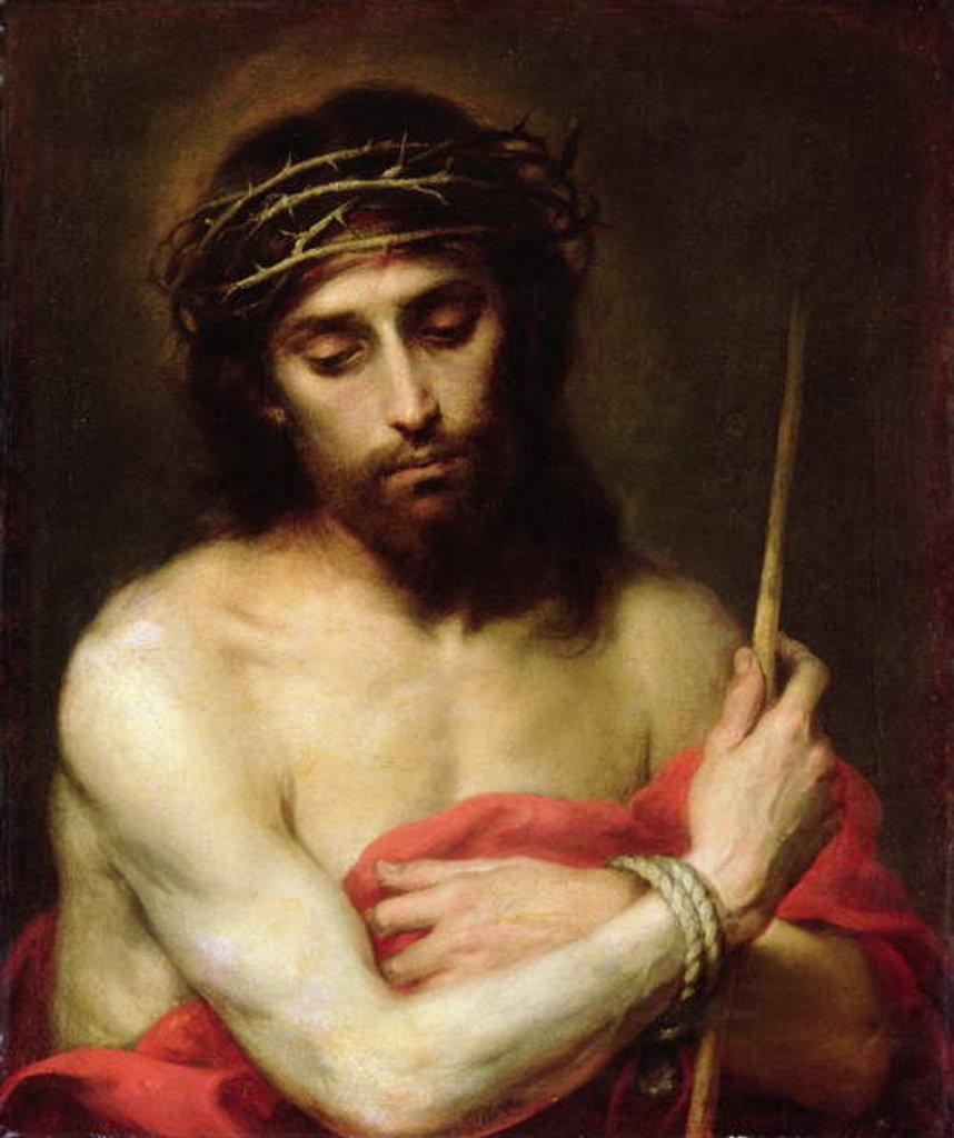 Detail of Christ the Man of Sorrows by Bartolome Esteban Murillo