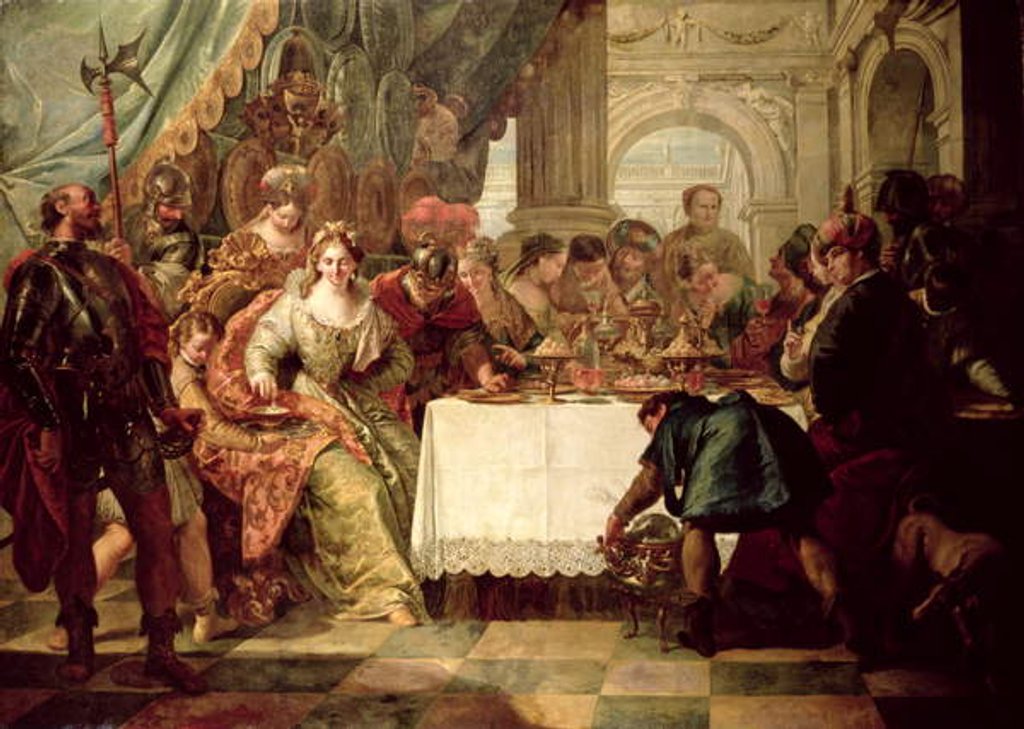 Detail of The Banquet of Cleopatra by Francesco Fontebasso