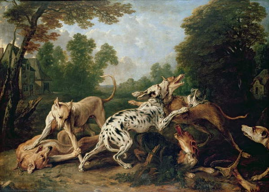 Detail of Dogs Fighting in a Wooded Clearing by Frans Snyders or Snijders