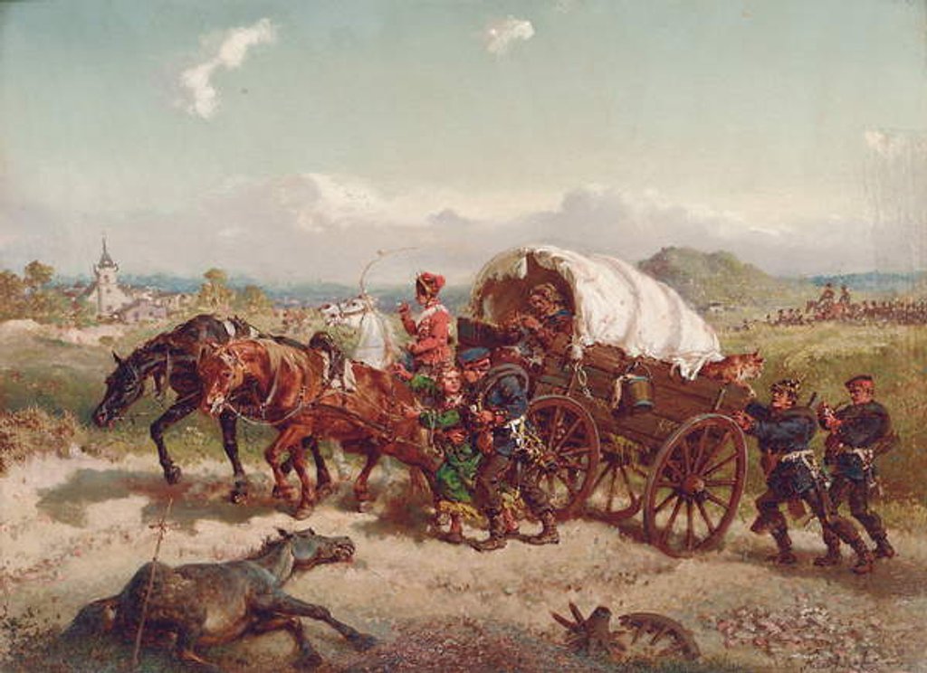 Detail of Returning from Battle by Friedrich Kaiser