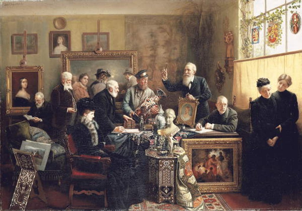 Detail of The Estate Auction, 1903 by Carl Johann Spielter