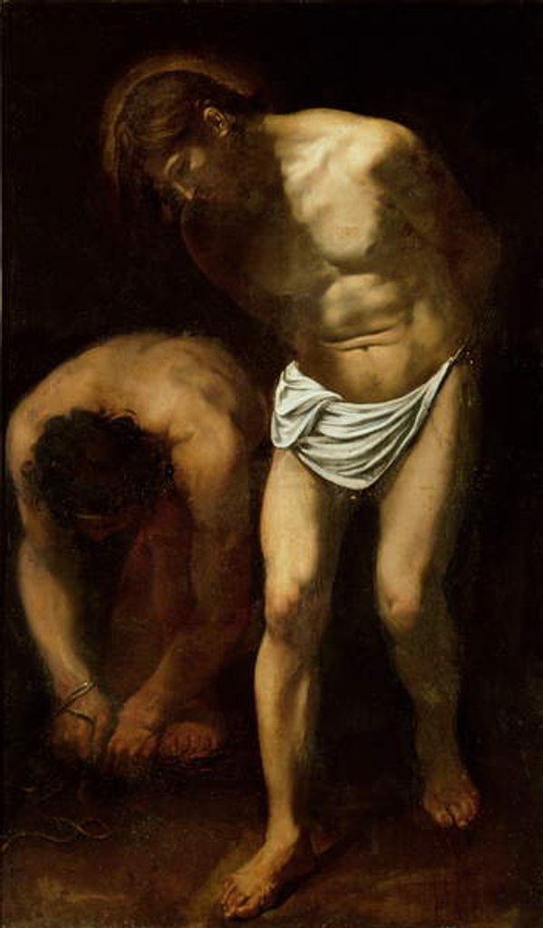 Detail of The Flagellation, c.1610 by Michelangelo (circle of) Caravaggio