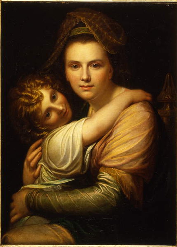 Detail of Portrait of the artist's wife and daughter by Richard Cosway