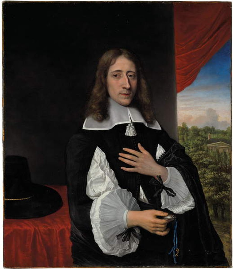Detail of Portrait of Professor Franciscus Van Schooten, 1656 by Phillips de Koninck