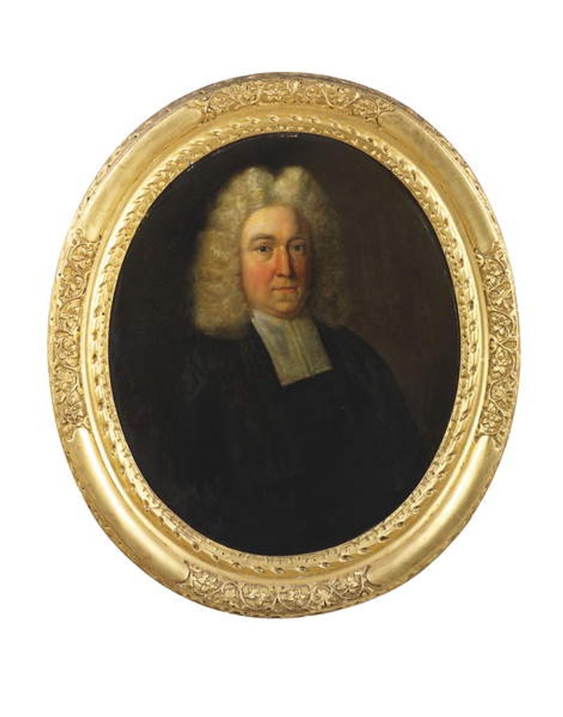 Detail of Portrait of Rev Joseph Cookson, early 18th century by English School