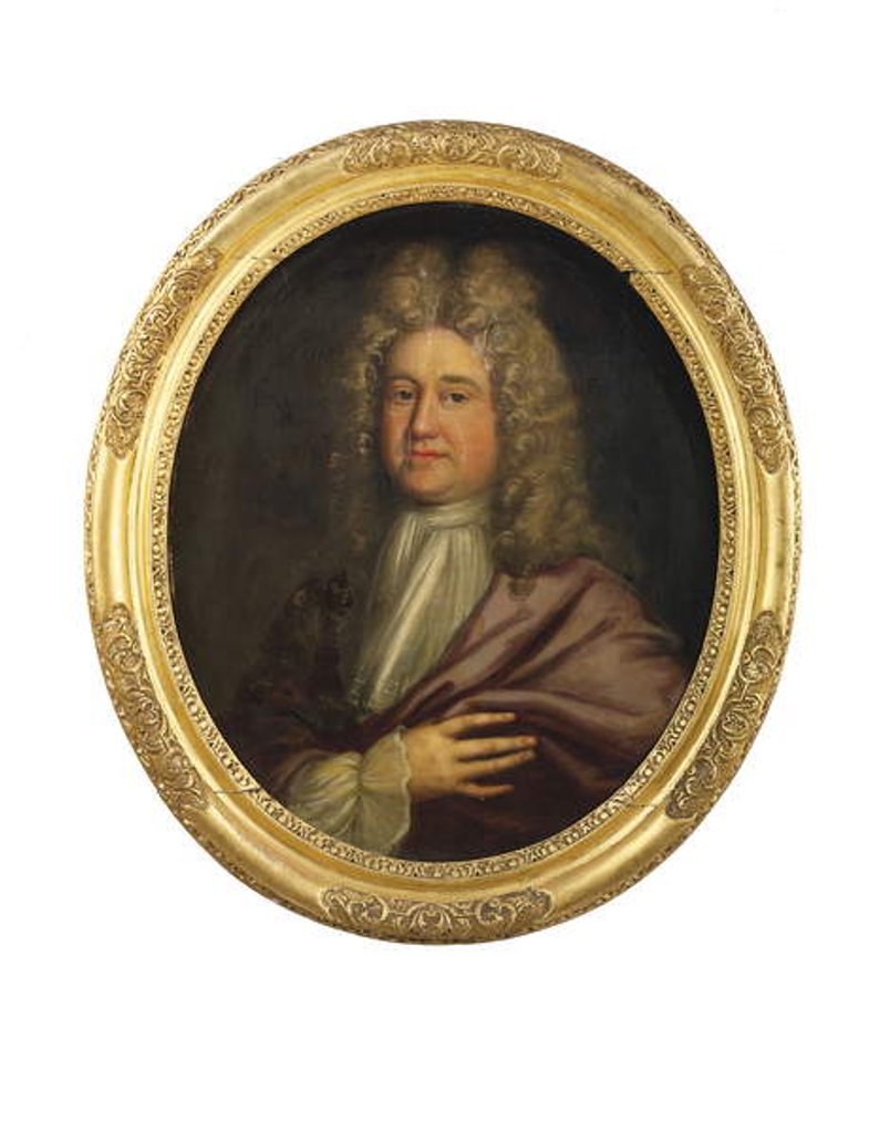 Detail of Portrait of William Cookson, early 18th century by English School