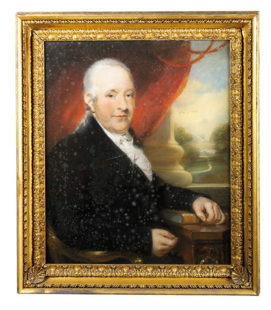 Detail of Portrait of William Cookson, early 18th century by English School