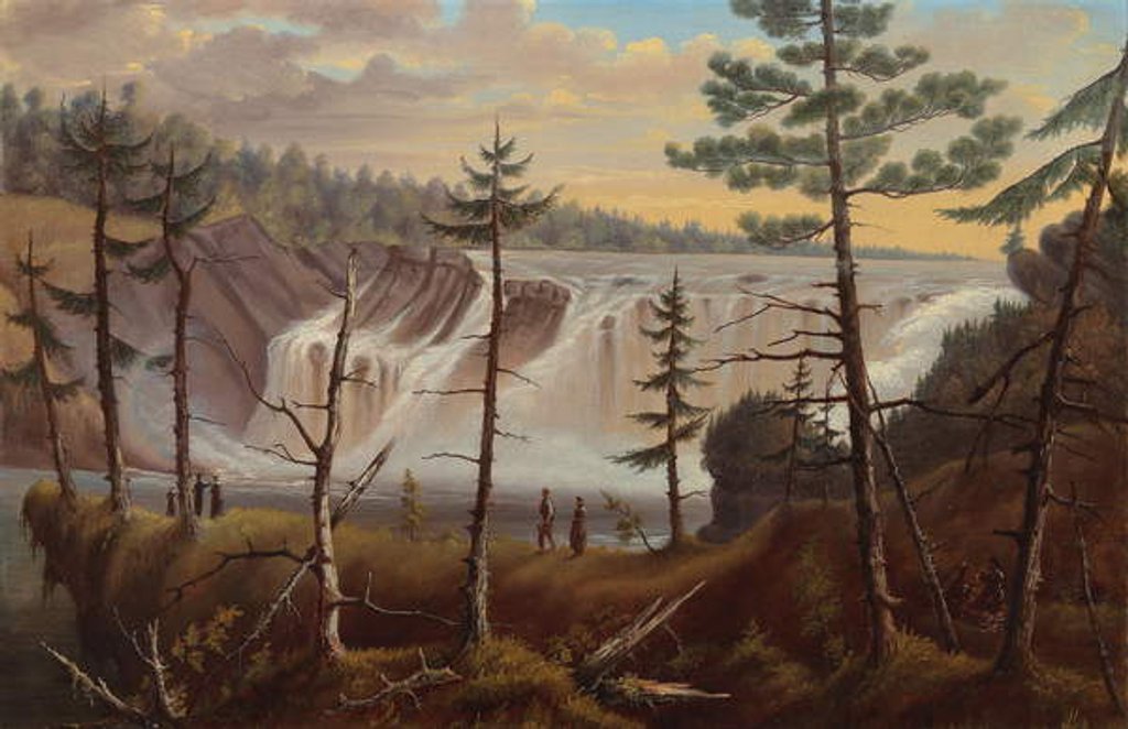 Detail of The Chaudière Falls by Joseph Légaré