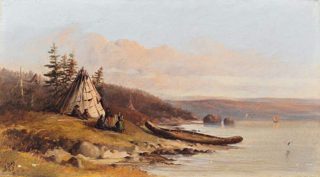 Detail of At Mahon’s Bay looking eastward, August 15th 1865 by Forshaw Day