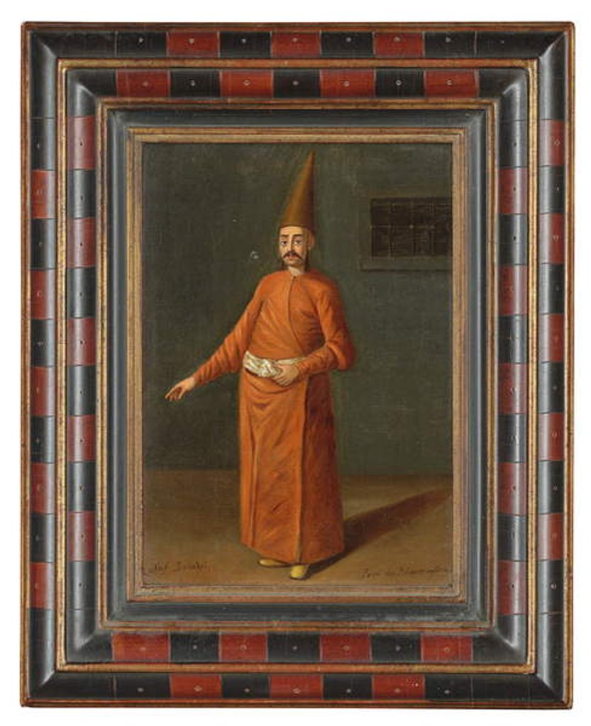 Detail of An Ottoman hatchet-bearer, late 17th - early 18th century by Jean Baptiste (circle of) Vanmour