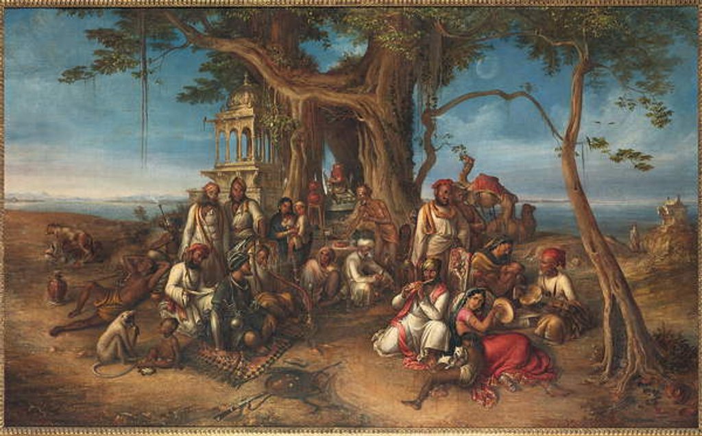 Detail of The Thugs of India: Halt at the Shrine of Ganesh by August Theodor Schoefft