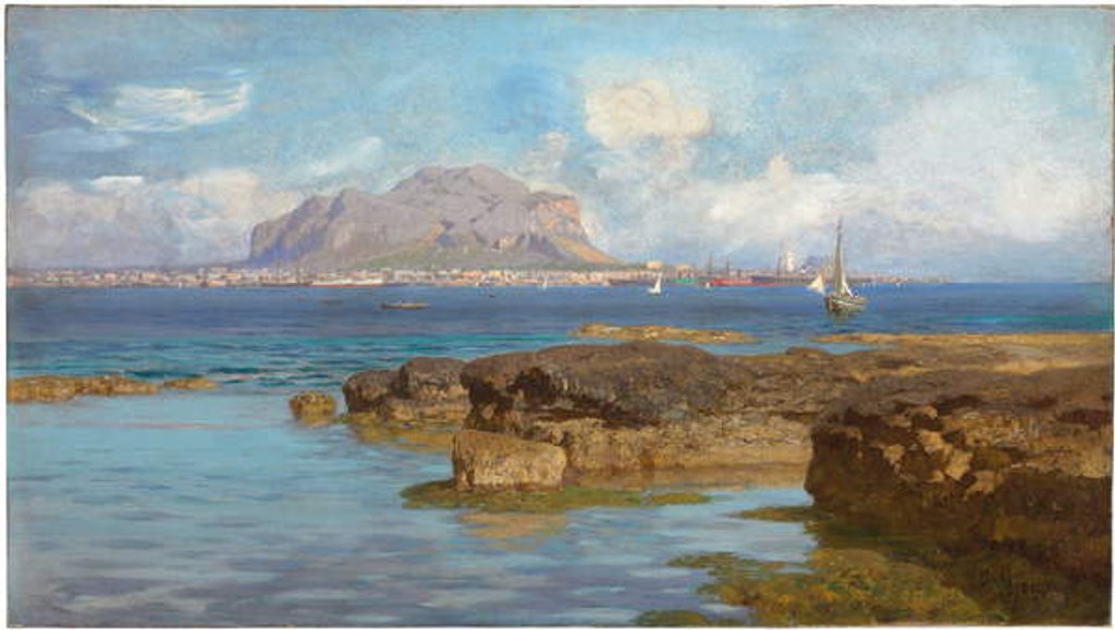 Detail of Monte Pellegrino, Palermo, Sicilia by Francesco Lojacono