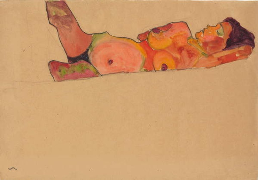 Detail of Sleeping Girl, 1910 by Egon Schiele