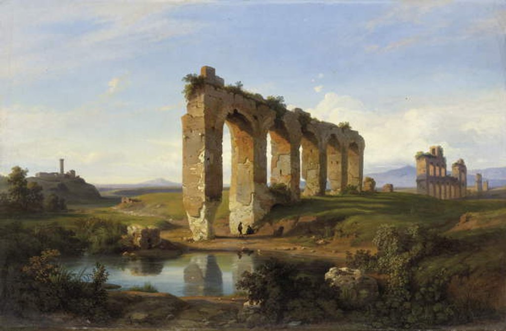 Detail of L'Acquedotto Claudio, 1850 by Franz Jnr Knebel