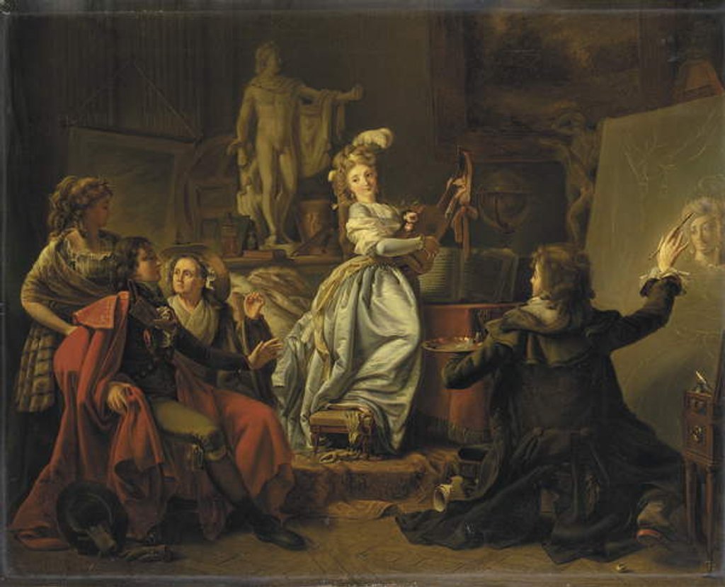 Detail of In the Artist's Studio, c.1792-95 by Michel Garnier