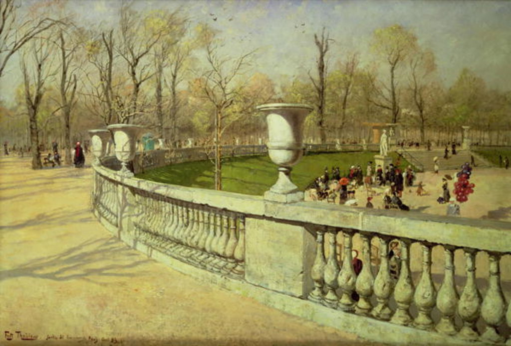 Detail of Jardin du Luxembourg, 1883 by Fritz Thaulow