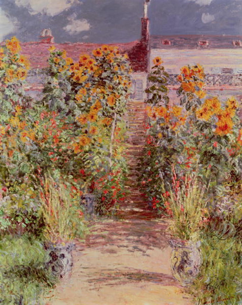 Detail of The Garden at Vetheuil, 1881 by Claude Monet