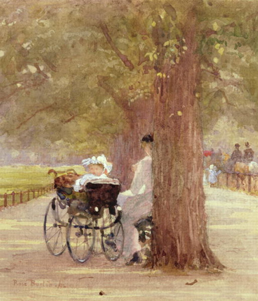 Detail of A Rest in Rotten Row, 1892 by Rose Maynard Barton
