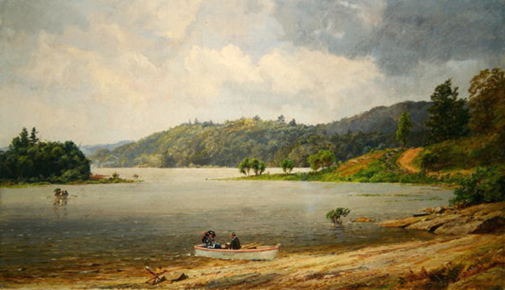 Detail of On the Wawayanda Lake, New Jersey by Jasper Francis Cropsey