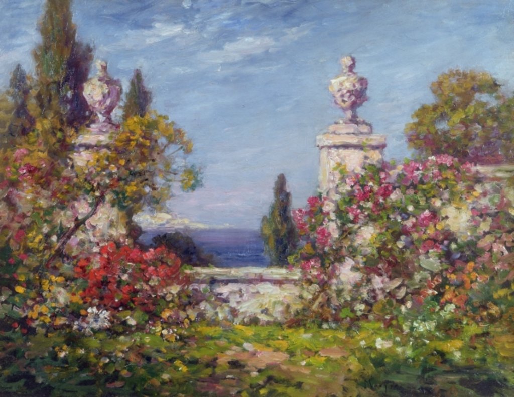Detail of A Mediterranean Garden by Thomas Edwin Mostyn