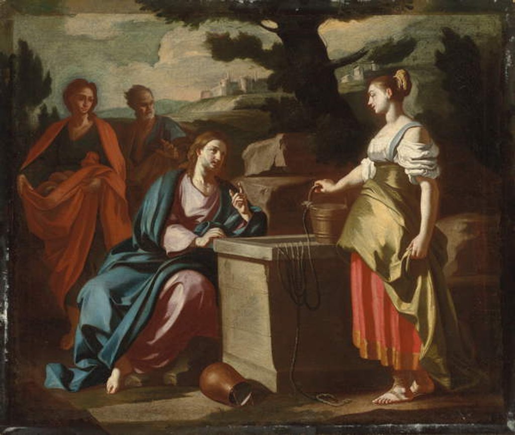 Detail of Christ and the Woman of Samaria at the Well by Francesco Solimena