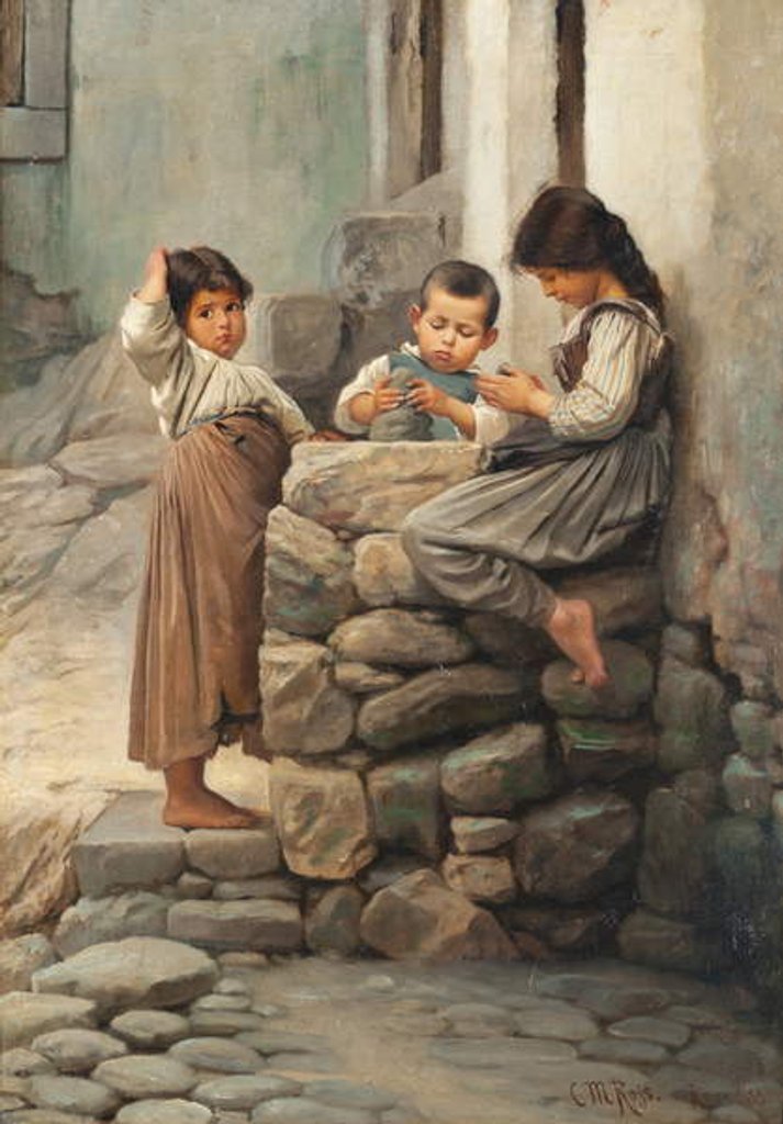 Detail of The Little Potters, 1883 by Christian Meyer Ross