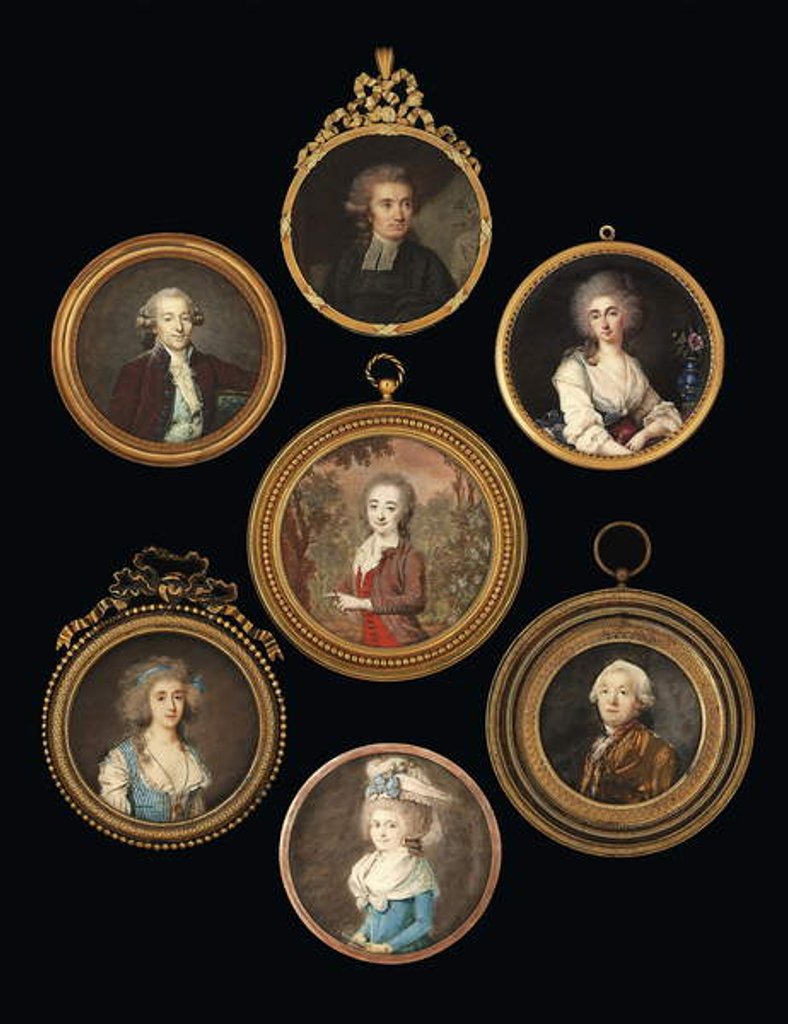 Detail of Group of miniatures by various artists by School French