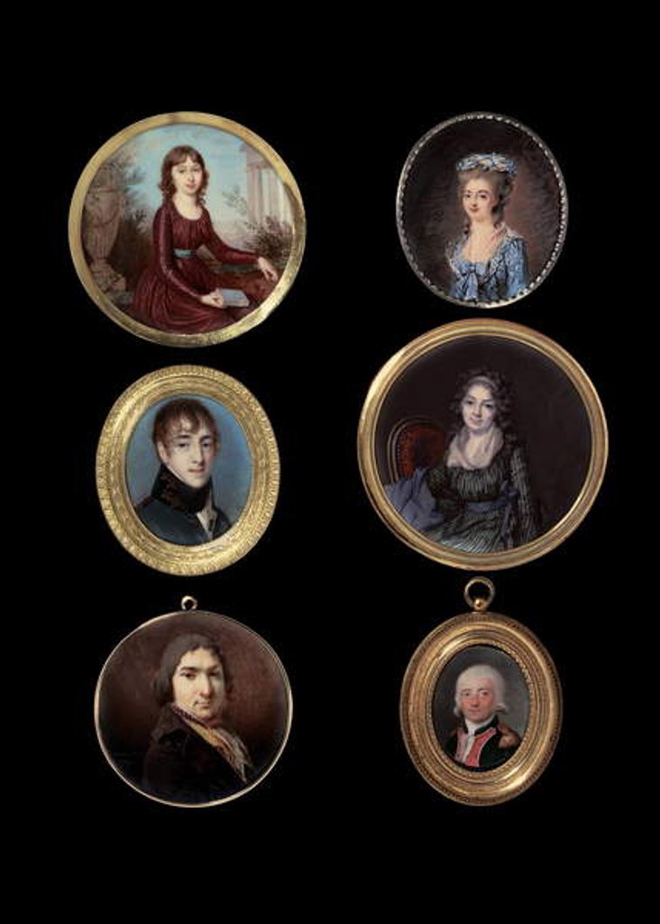 Detail of Six miniatures by various artists by European School