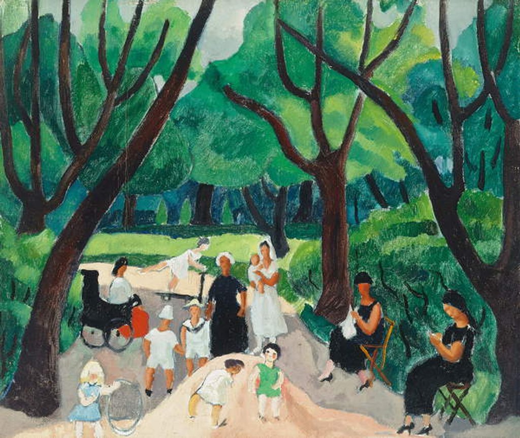 Detail of St Cloud, 1925 by Christopher Wood