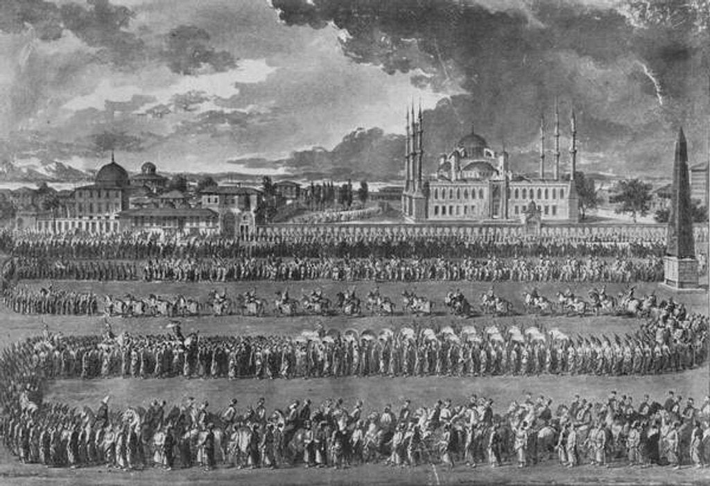 Detail of Procession of the Sultan on the Hippodrome by Jean Jacques Francois Le Barbier