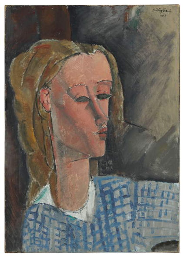 Detail of Beatrice Hastings, 1916 by Amedeo Modigliani