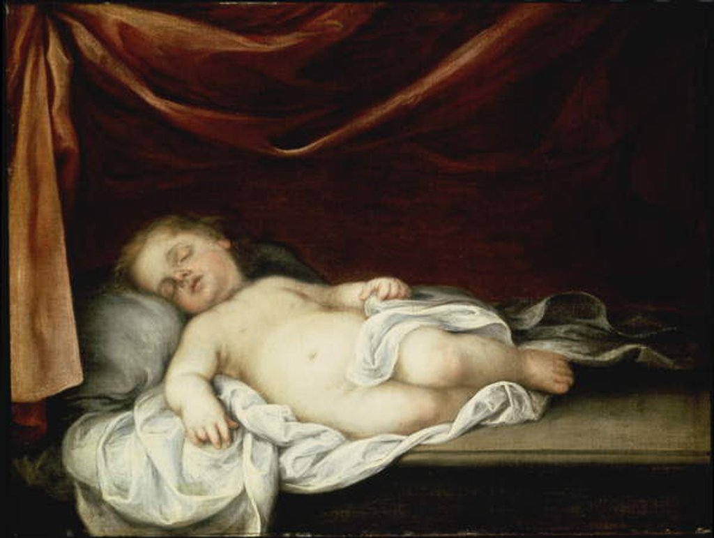 Detail of The Christ Child Asleep by Bartolome Esteban Murillo